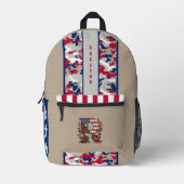 Americana Floral Camo Monogram Rugzak (Voorkant)