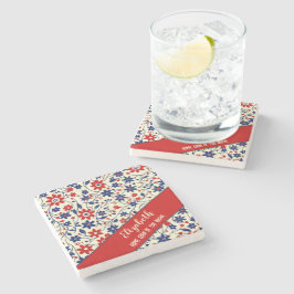 Americana Floral Gift Stenen Onderzetter