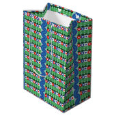 Americana Flowers - Medium Gift Bag Cadeauzakje (Achterkant Gekanteld)
