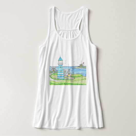 Americana Flowy Tanktop (Design voorkant)