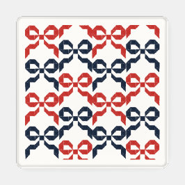 Americana Folk Art Bow Quilt Pattern Recipe Onderzetter Set