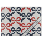 Americana Folk Art Bow Quilt Pattern Recipe Snijplank (Voorkant)