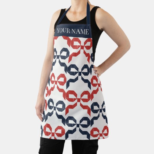 Americana Folk Art Bow Quilt Pattern Schort (Insitu)