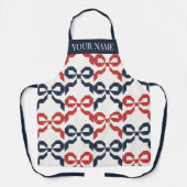 Americana Folk Art Bow Quilt Pattern Schort (Voorkant)