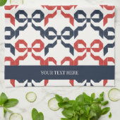 Americana Folk Art Bow Quilt Pattern Theedoek (Gevouwen)