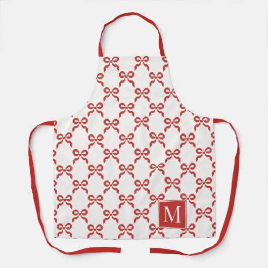 Americana Folk Art Red Bow Quilt Pattern Schort (Voorkant)