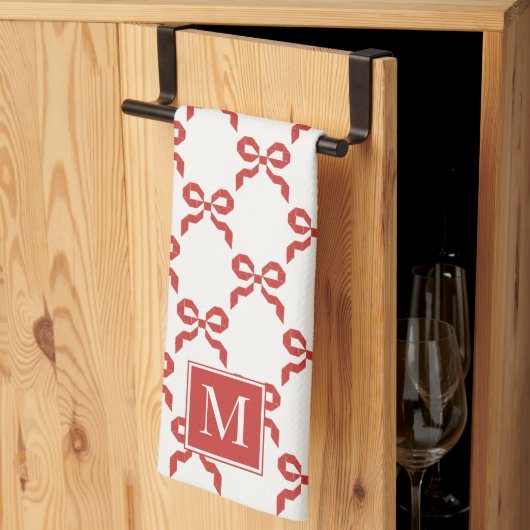 Americana Folk Art Red Bow Quilt Pattern Theedoek (Derde Gevouwen)