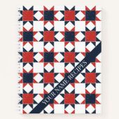 Americana Folk Art Star Quilt Pattern Recipe Notitieboek (Voorkant)