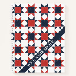 Americana Folk Art Star Quilt Pattern Recipe Notitieboek
