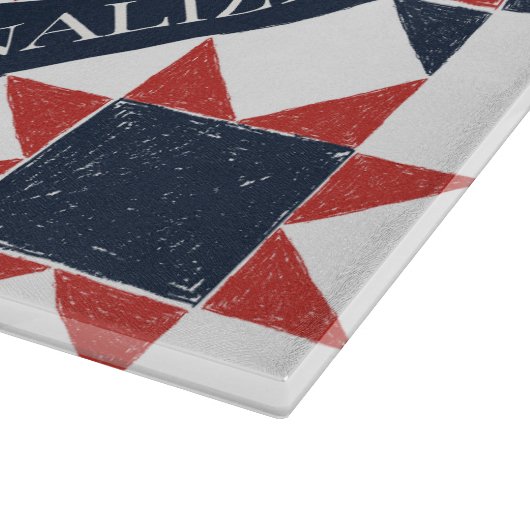 Americana Folk Art Star Quilt Pattern Recipe Snijplank (Hoek)