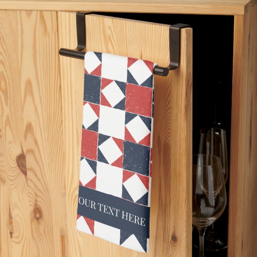 Americana Folk Art Star Quilt Pattern Theedoek (Derde Gevouwen)