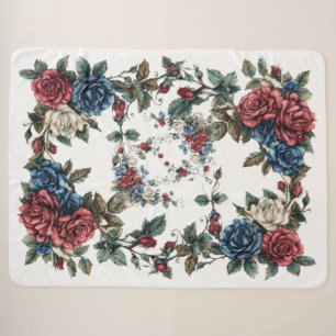Americana Garden Patriotrozen Sherpa Deken