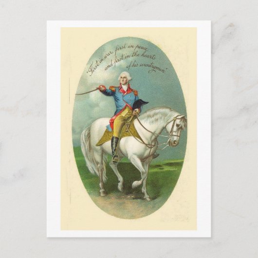  Americana George Washington Briefkaart (Voorkant)