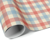 Americana Gingham Cadeaupapier (Rol Hoek)