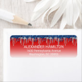 Americana Glitter Drip Retouradres Etiket (Insitu)