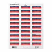 Americana Glitter Drip Retouradres Etiket (Full Sheet)