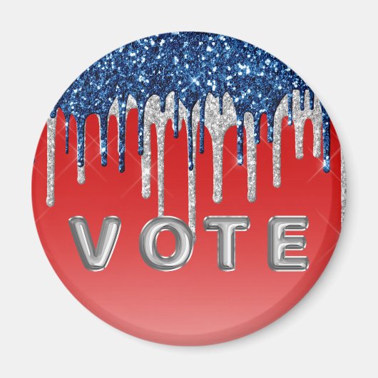Americana Glitter Drip Stem Magneet (Voorkant)