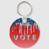Americana Glitter Drip Stemming Sleutelhanger (Voorkant)