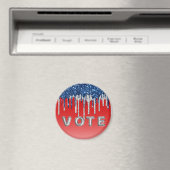 Americana Glitter Drip Vote Magneet (Insitu (Vaatwasser))