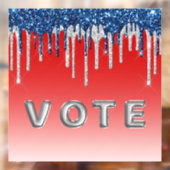 Americana Glitter Drip Vote Raamsticker (Vel 2)