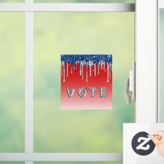 Americana Glitter Drip Vote Raamsticker (Huis)