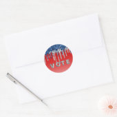 Americana Glitter Drip Vote Ronde Sticker (Envelop)