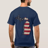 Americana Grunge Michigan | Afbeelding voor en ach T-shirt (Achterkant)