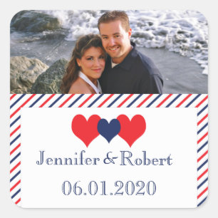 americana harten bruiloft gunst Sticker
