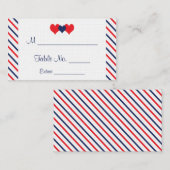 americana harten bruiloft plaats kaarten plaatskaartje (Voorkant / Achterkant)