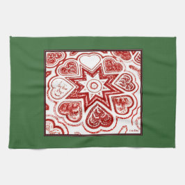 'Americana Hearts' Kitchen Towel Theedoek