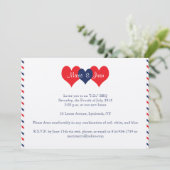 Americana Hearts Wedding Marie Juan Kaart (Staand voorkant)