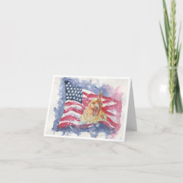 Americana Hen door Sherry Jarvis Kaart