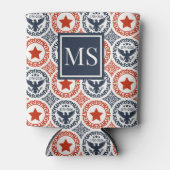 Americana Heritage Eagle Damast Monogram Blikjeskoeler (Voorkant)