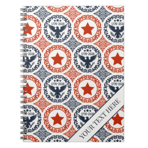 Americana Heritage Eagle Medaillon -Marine Rood Cr Notitieboek
