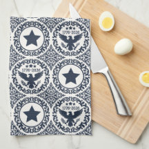 Americana Heritage Eagle Medallion (Navy Cream)