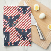 Americana Heritage Eagle Streep Monogram Theedoek (Quarter Fold)