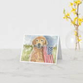 Americana Hond door Sherry Kaart (Gele Bloem)