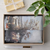 Americana Horse Sleigh Church Snow Tissue Paper Tissuepapier (Geschenk)