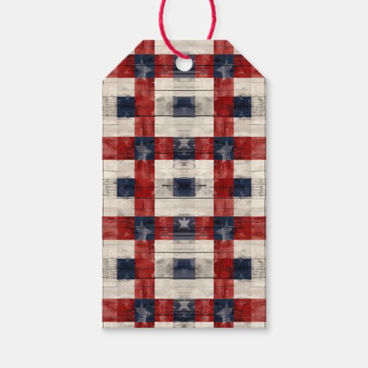 Americana Lattice Kadoetiketjes Cadeaulabel (Voorkant)