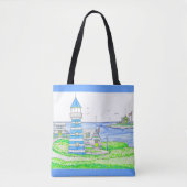 Americana Lighthouse Canvas tas (Voorkant)