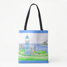 Americana Lighthouse Canvas tas
