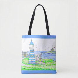 Americana Lighthouse Canvas tas
