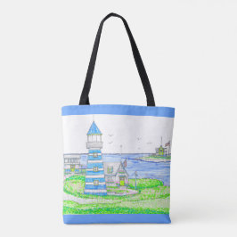 Americana Lighthouse Canvas tas