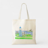 Americana Lighthouse Grocery Canvas tas (Achterkant)