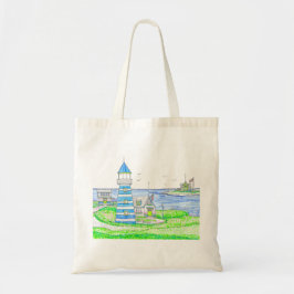 Americana Lighthouse Grocery Canvas tas