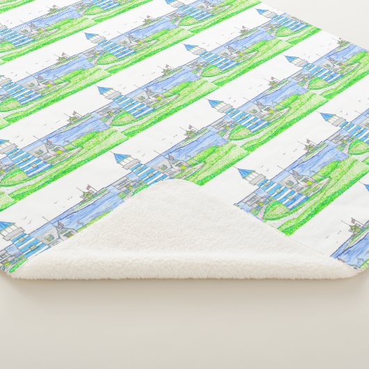 Americana Lighthouse Grote Sherpa Deken (3/4)