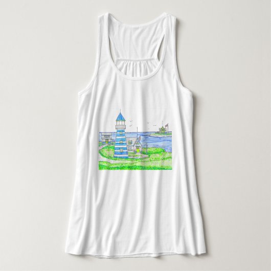 Americana Lighthouse Tanktop (Design voorkant)