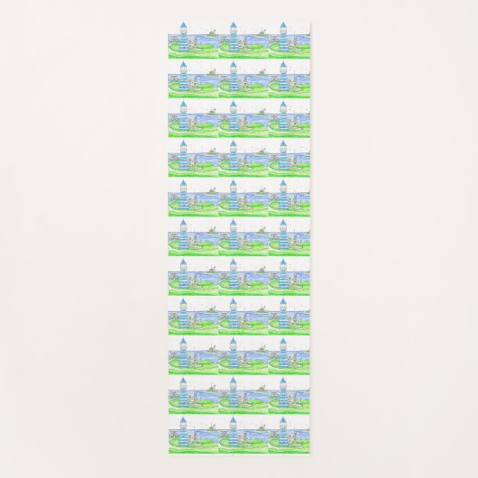 Americana Lighthouse Yoga Mat (Voorkant)