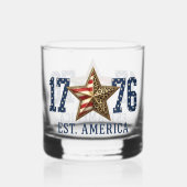 Americana Luipaardprint Fusie Design Whisky Glas (Achterkant)