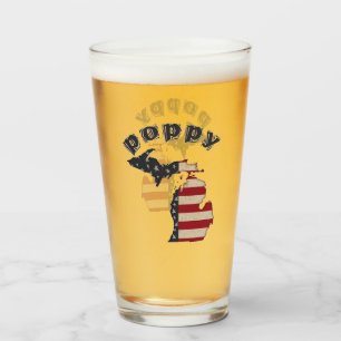 Americana Michigan Poppy Personalize Glas